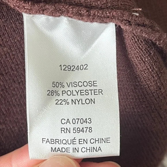 Joie Chocolate Brown Balloon Sleeve V-Neck Cardigan - Picture 6 of 6